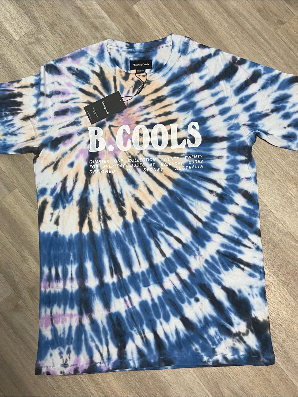 Barney Cools B Cools B Bold Blue Tee Tie Dye Trip NMT Men's S